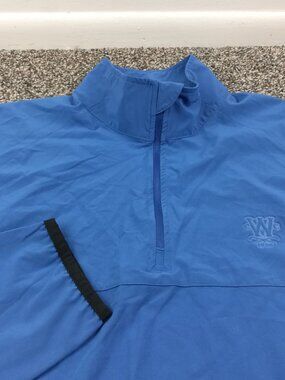 Whitemarsh Valley Country Club Jacket Levelwear Performance Blue 1/4 Zip Mens XL